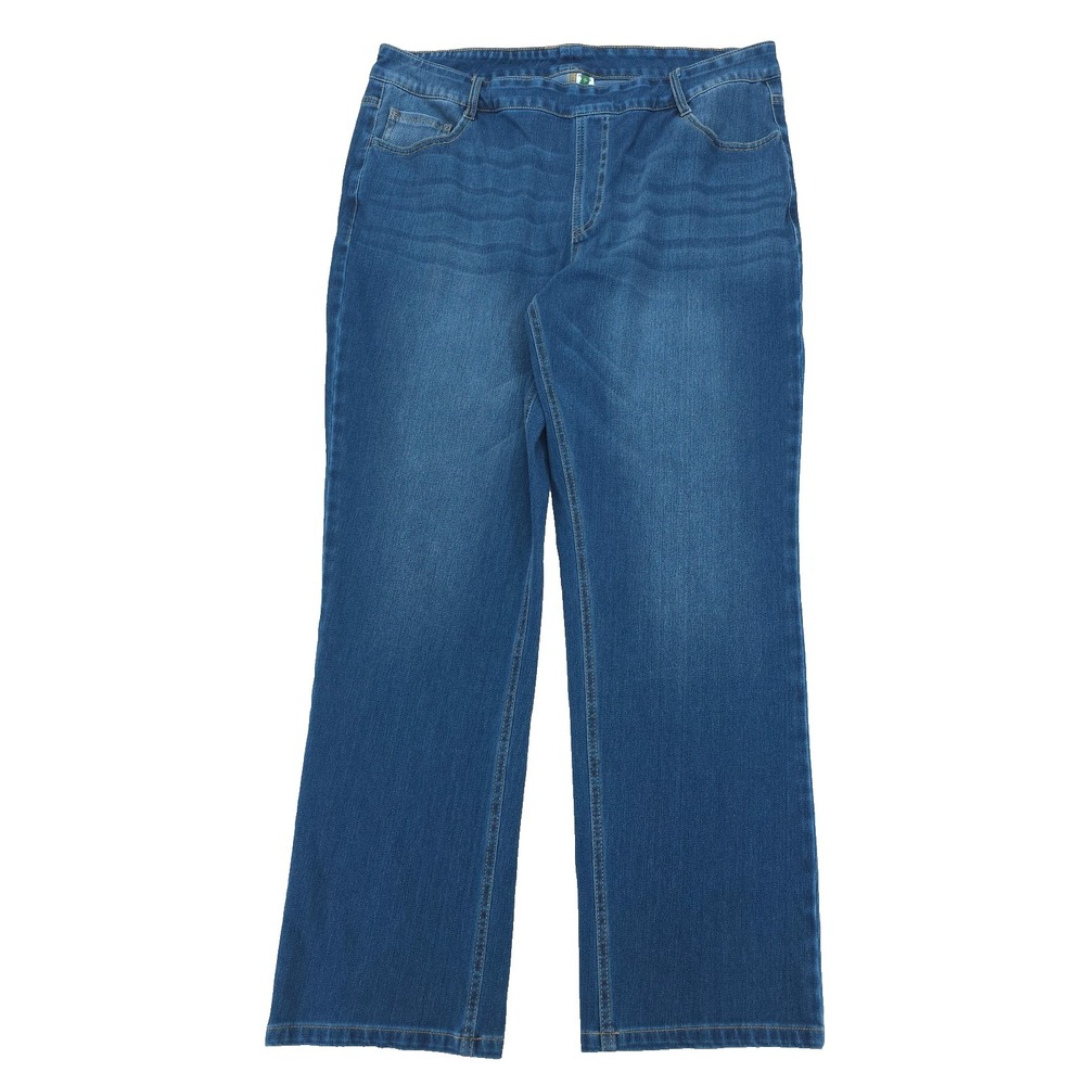 Halara Flex Women's 1X Blue High Rise Straight Leg Stretch Jeans Comfort Casual